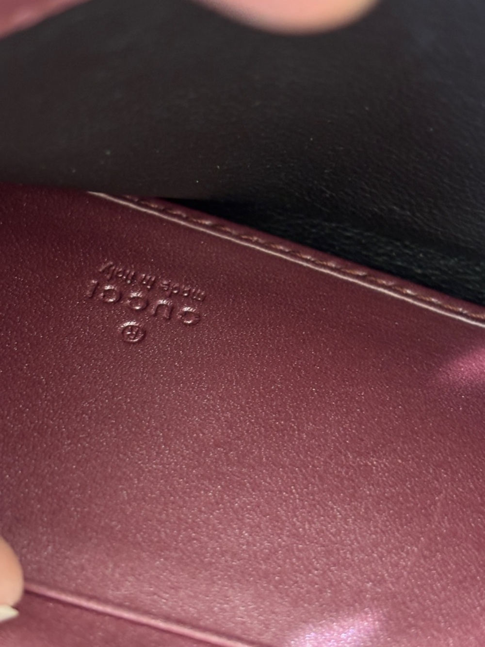 Gucci GG Canvas Wallet purple and tan Trim Heart Charm Continental” - Picture 12 of 13